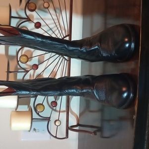 Lucchese 2000 Black leather Size 8.5 EE Western Boots EUC